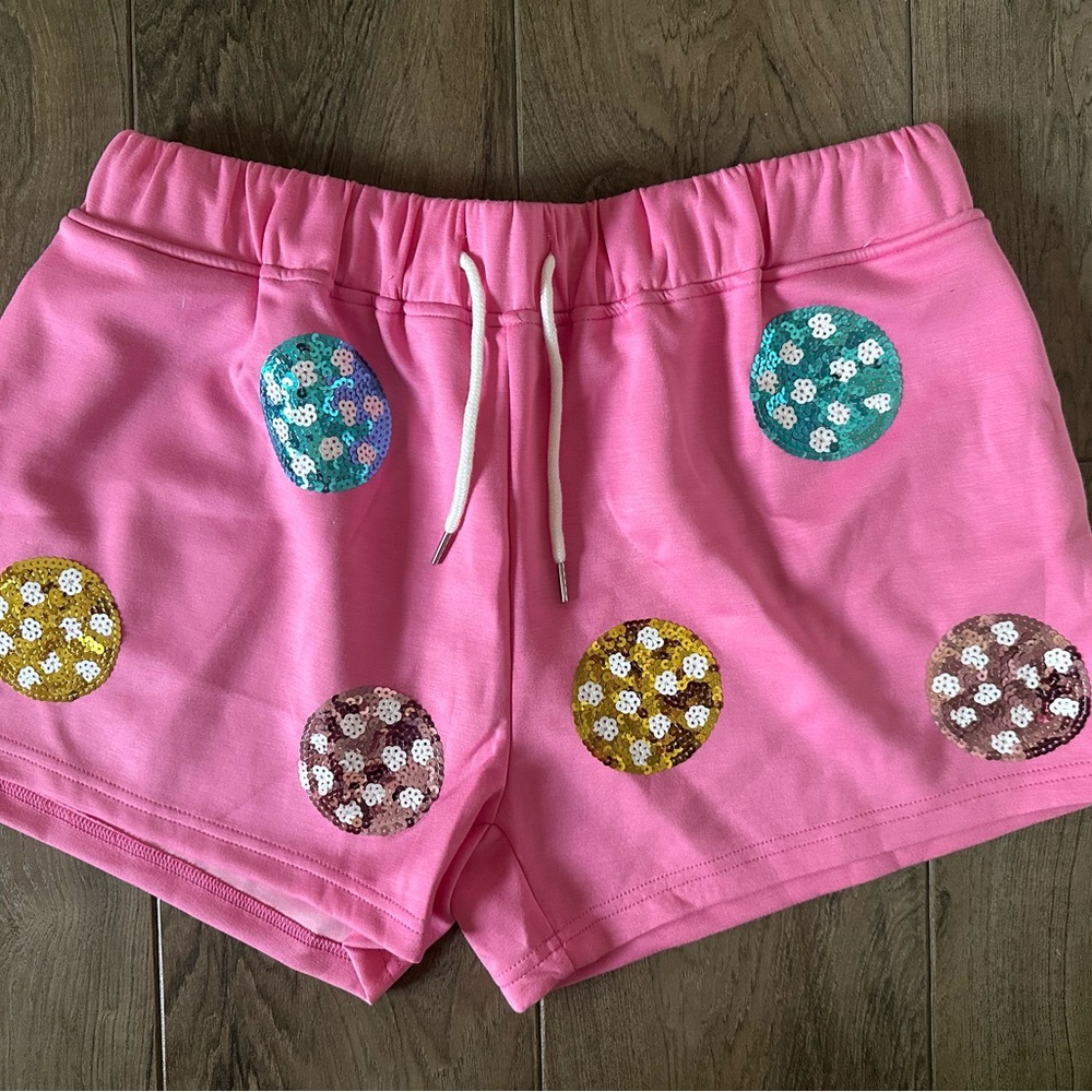 Simply Southern Pink Sequin Paddle & Ball Lounge Set - Picture 2 of 5